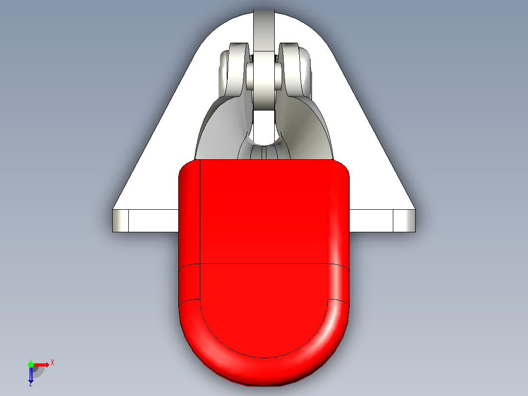推拉式夾鉗SSP(F)-3D多系列多零件图纸模型俯视图