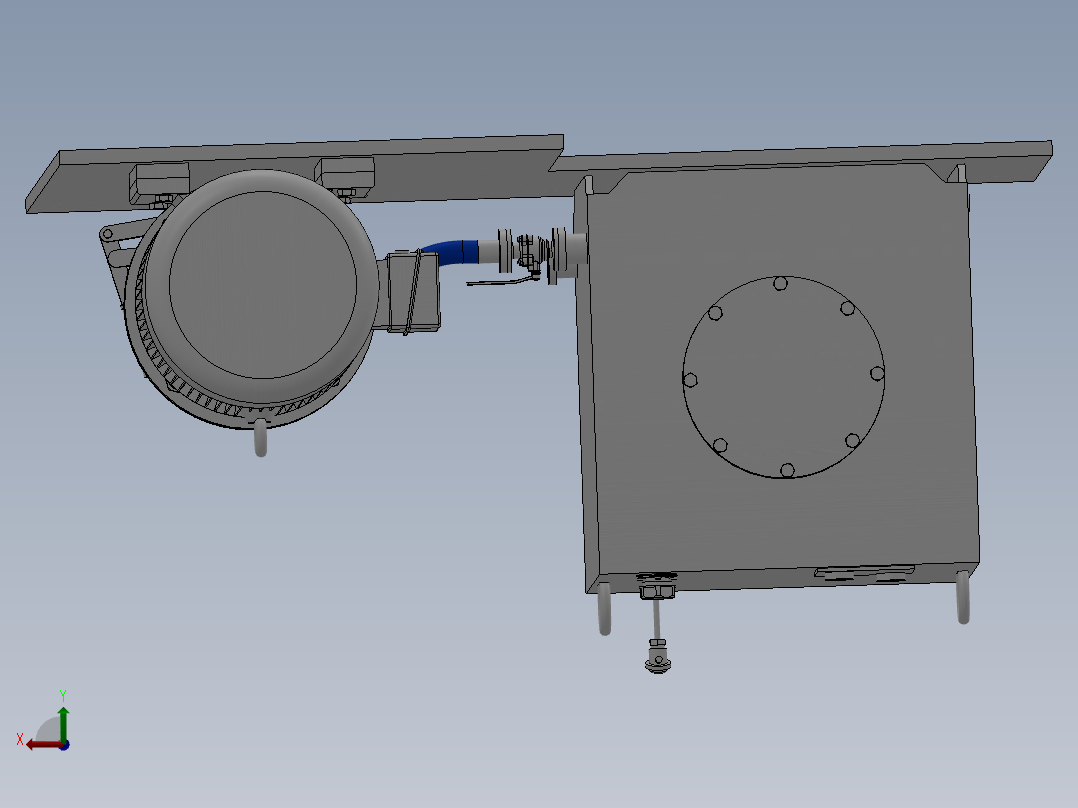油泵单元 油箱电机装配后视图