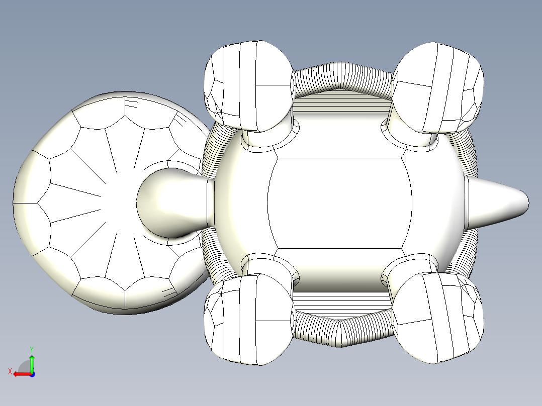 可爱的小海龟后视图
