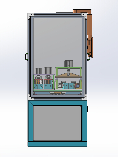 2ZY前门外水切半自动冲切机（sw18可编辑+cad+bom）