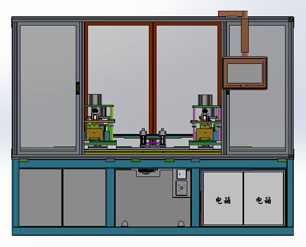 2ZY前门外水切半自动冲切机（sw18可编辑+cad+bom）