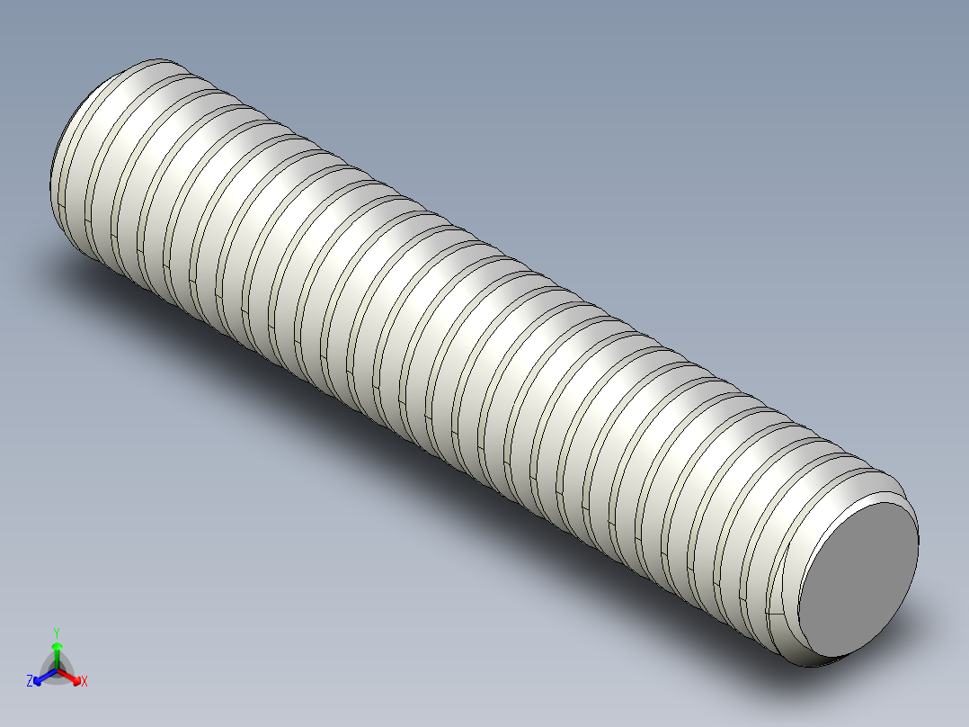 DIN 913-ISO 4026 固定螺钉-M4 L=20.STEP正等轴测图