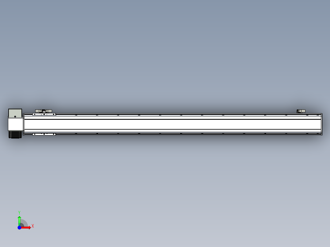 同步带滑台-半封闭B10H-L45-S1200-RD-P40-D3前视图