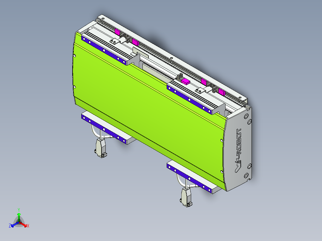 威洛博VL系列直线电机模组-2VL22H2-S100正等轴测图