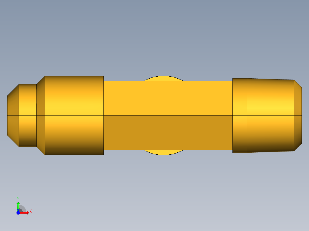 扩口式工业通用硬管接头Male Run Tee 151F-4-2前视图