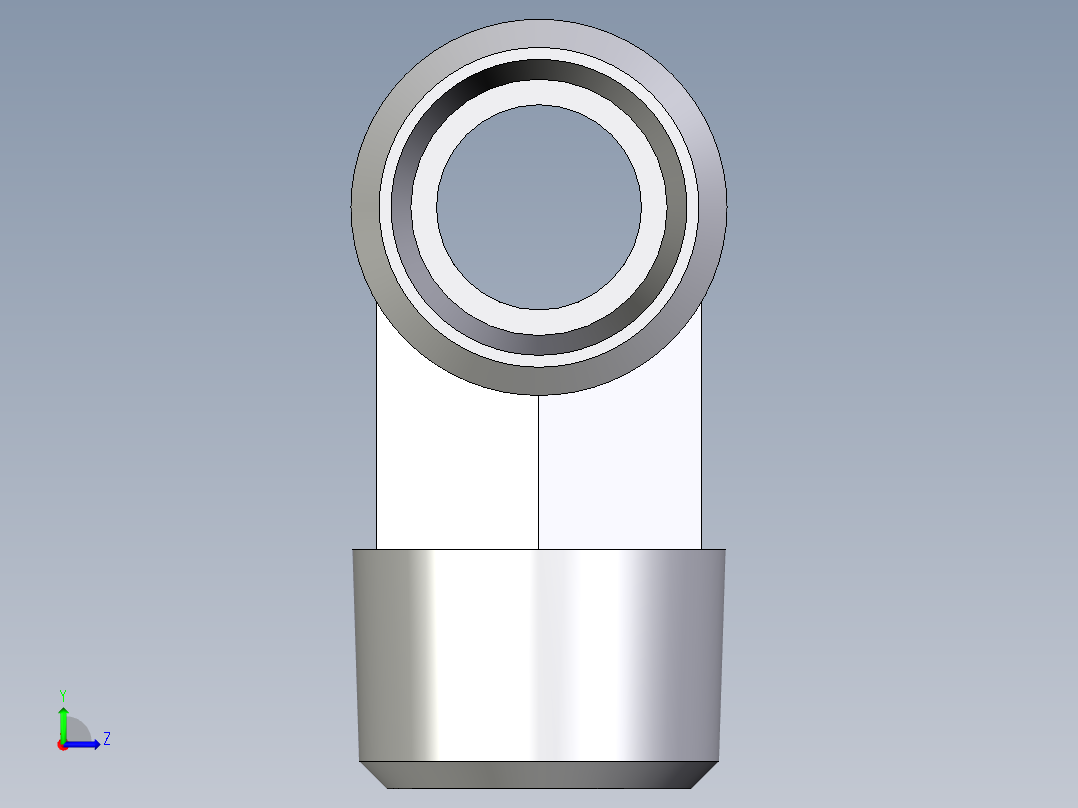 卡套式工业通用硬管接头EO_Male_stud_run_tee_TE15LR71X左视图