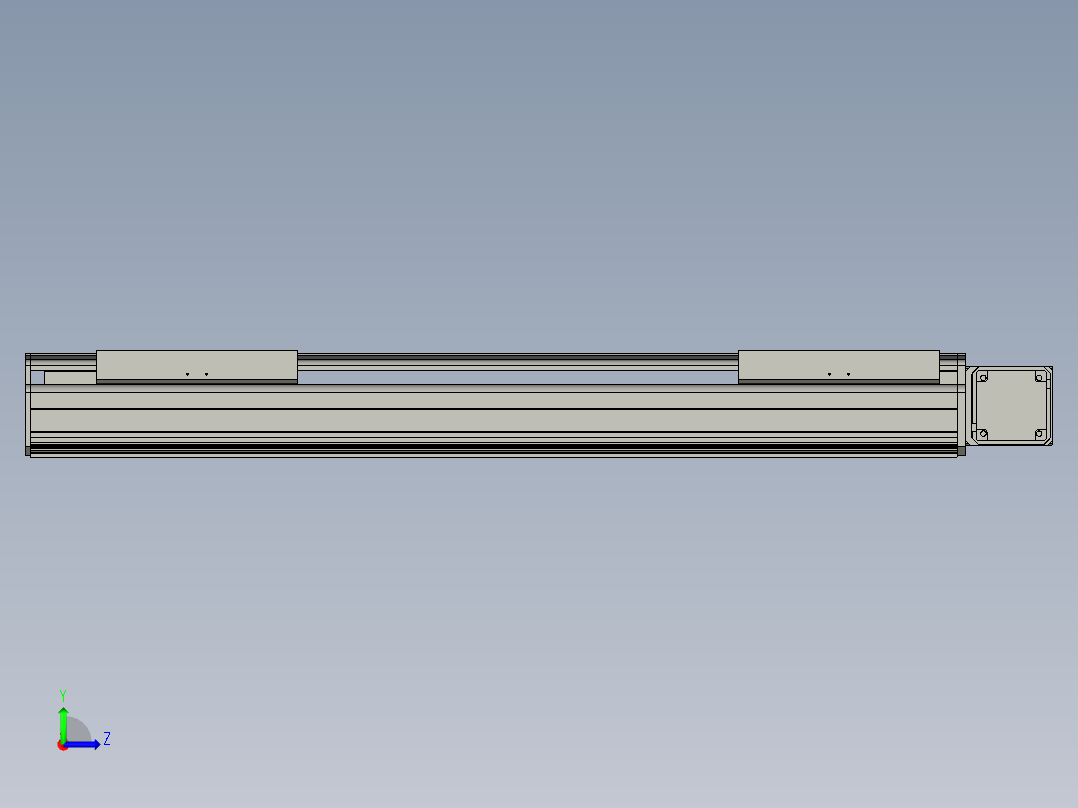 直线模组LHB21-L40-S700-R(B)设计图纸左视图