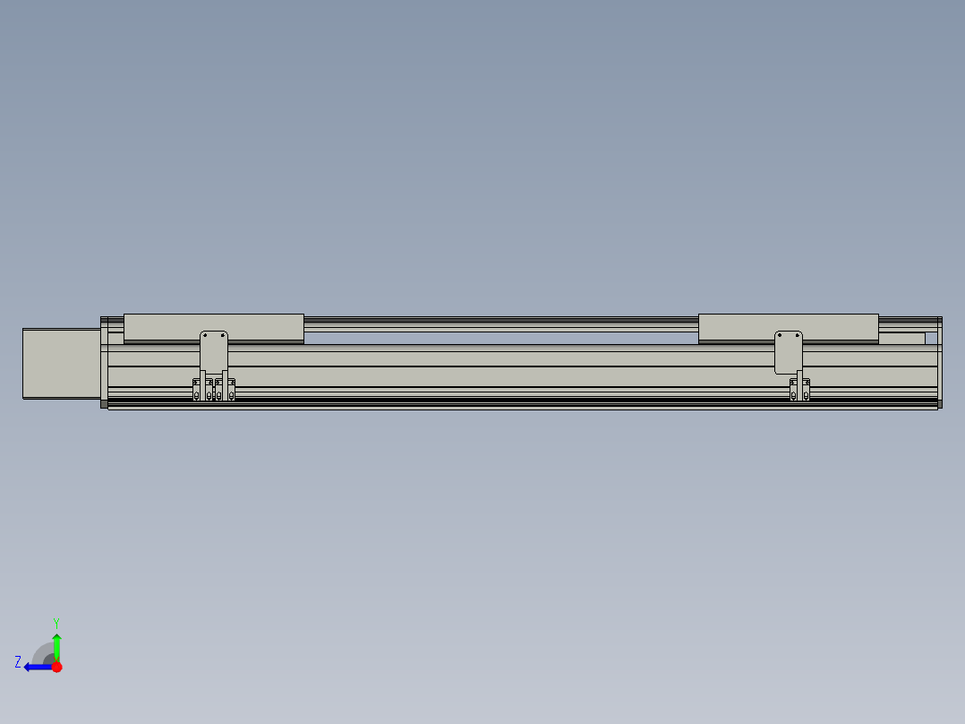 直线模组LHB21-L40-S700-R(B)设计图纸右视图
