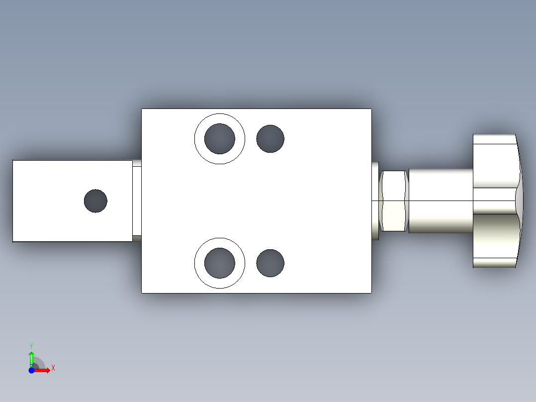 夾具2323-3D多系列多零件图纸模型前视图
