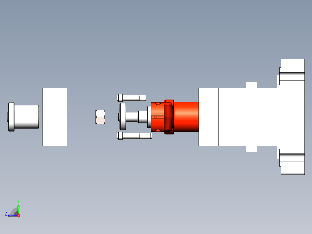 后钢板弹簧吊耳 机械加工工艺规程及钻φ30孔夹具设计【SW夹具三维】====ku右视图