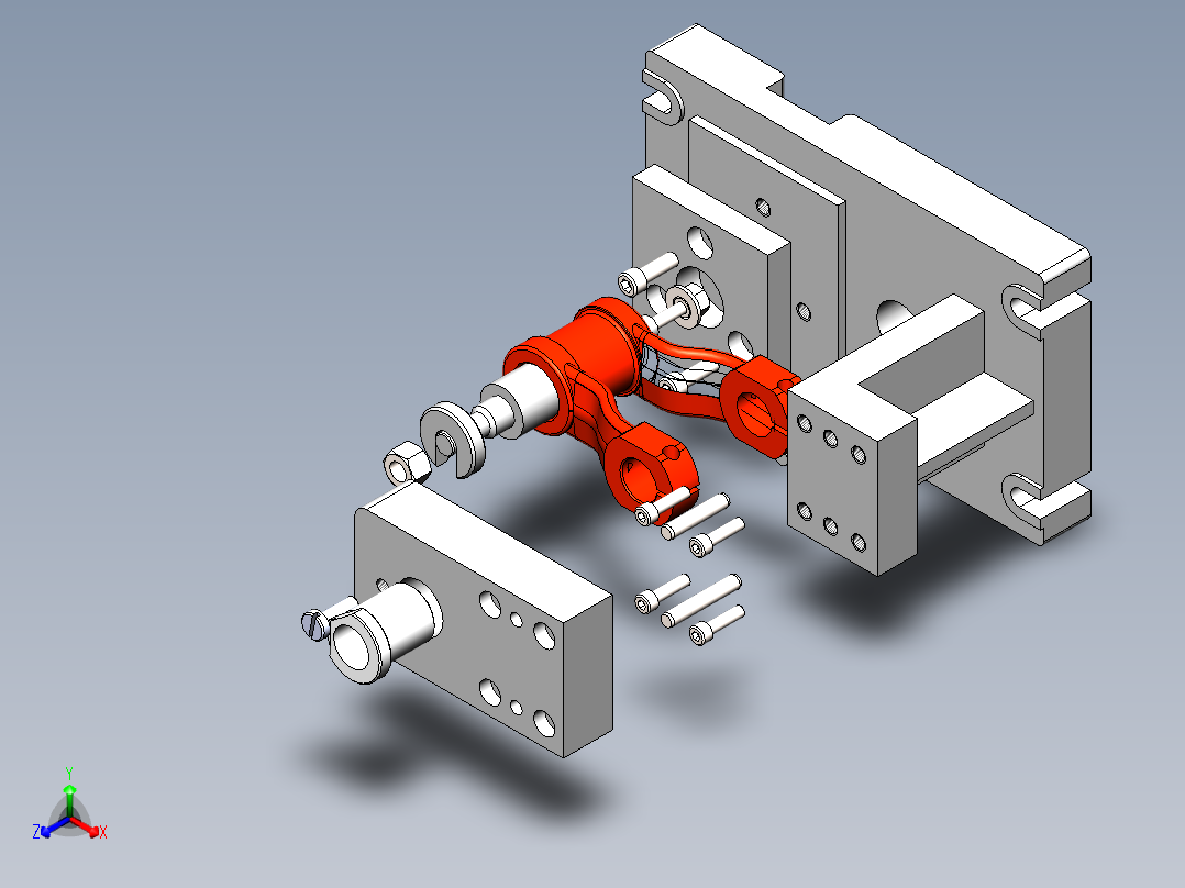 后钢板弹簧吊耳 机械加工工艺规程及钻φ30孔夹具设计【SW夹具三维】====ku正等轴测图