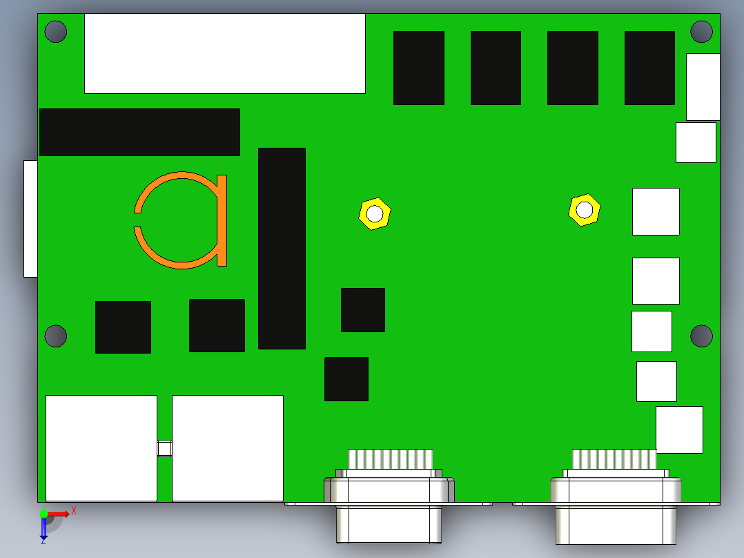 嵌入式IPC主板lexcom-2i385a-2i385cw SW STP俯视图