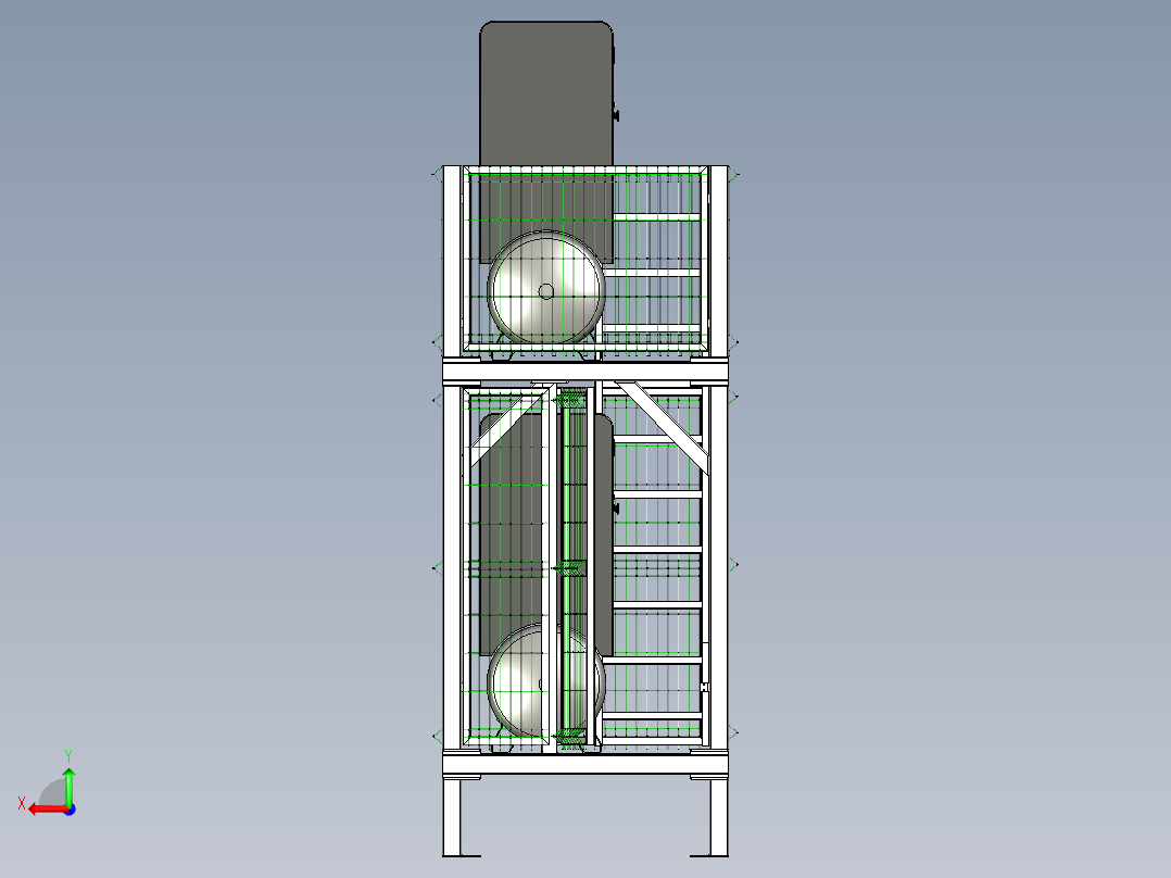压缩机机柜--stp后视图