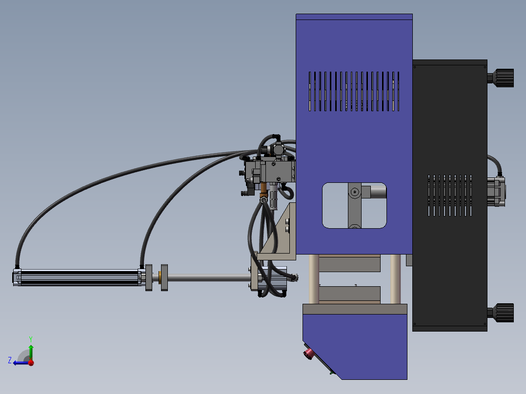 小型注塑机右视图