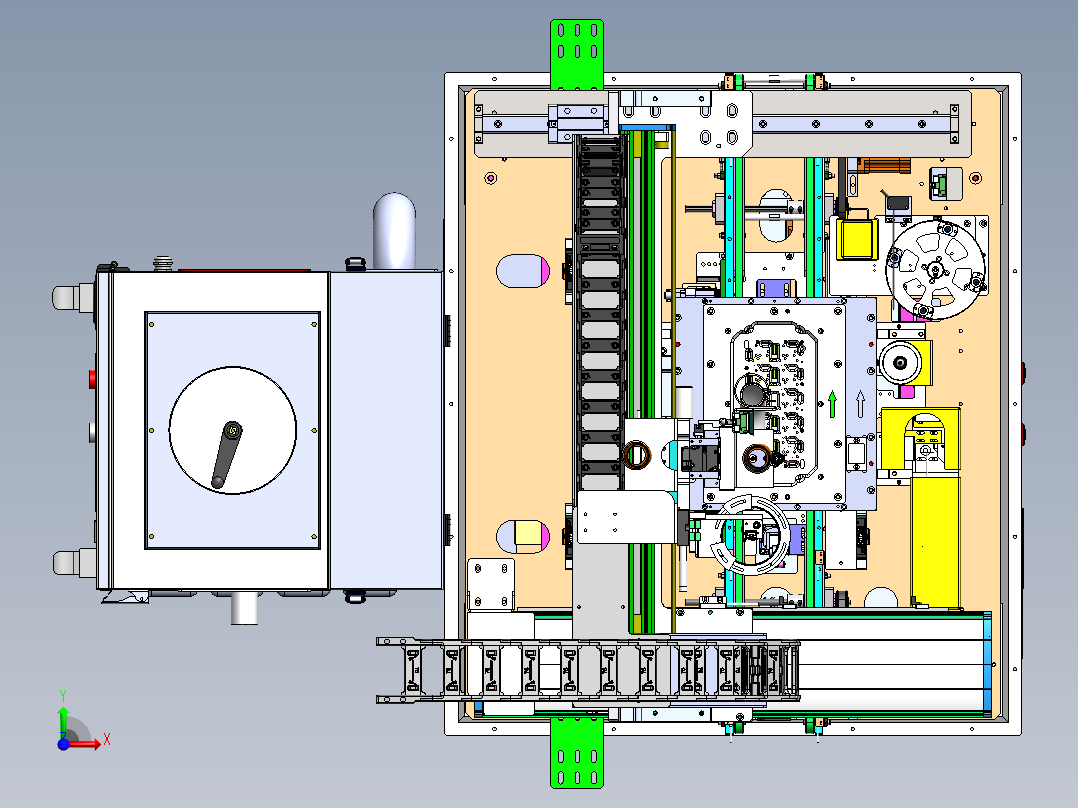 分板机（sw16可编辑+工程图+bom）前视图