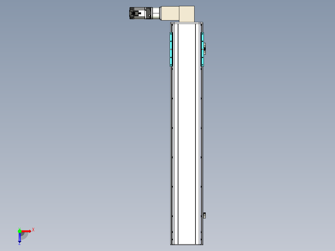 同步带滑台-半封闭B22-L100-C-S1100-L-P75-D3-N5俯视图