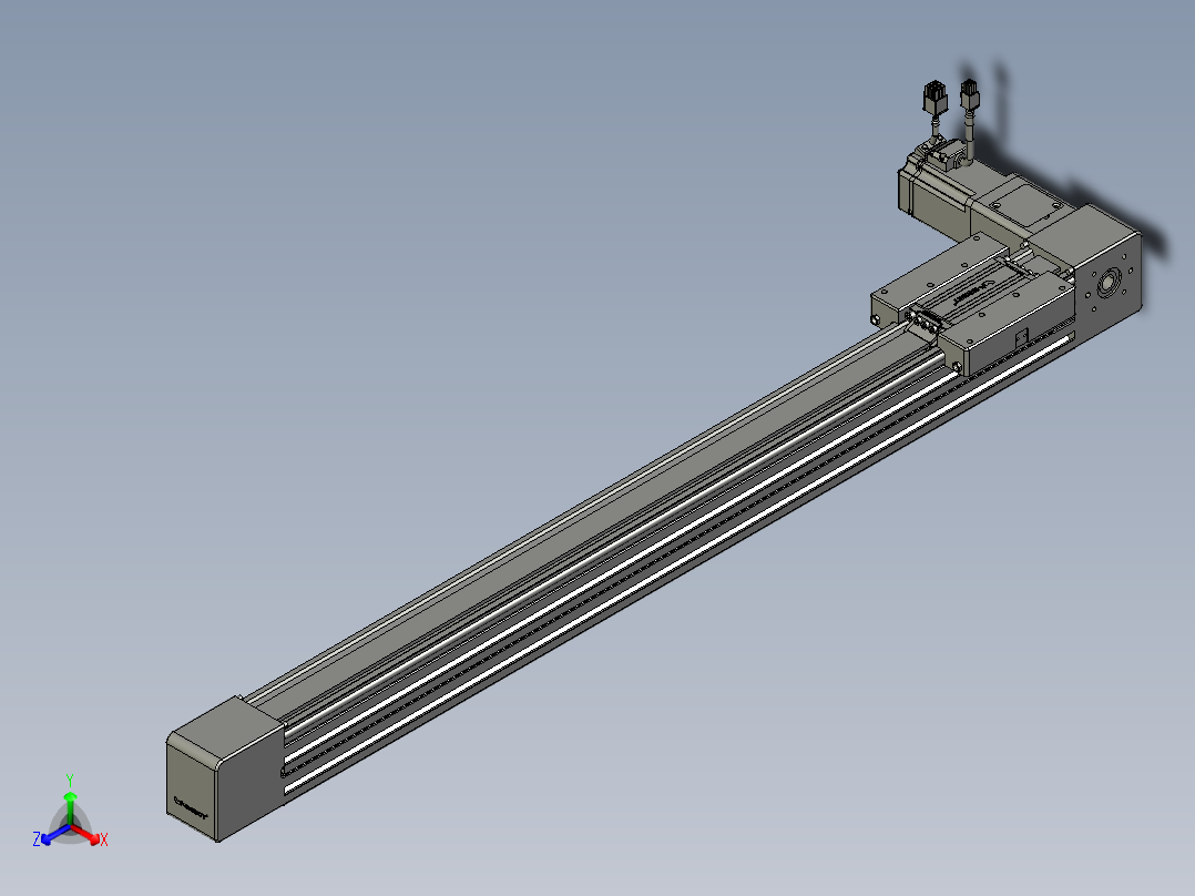 威洛博直线电机模组EB6-L140-S750-L-P40-MS3正等轴测图
