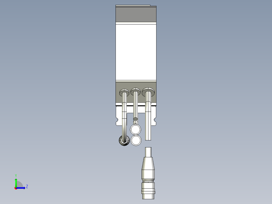 基恩士LS-7070M_kc图纸模型左视图