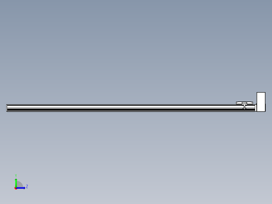 同步带全封闭直线模组TPA-HCB-105D-90-L1700-LU-Y-P20-N3左视图