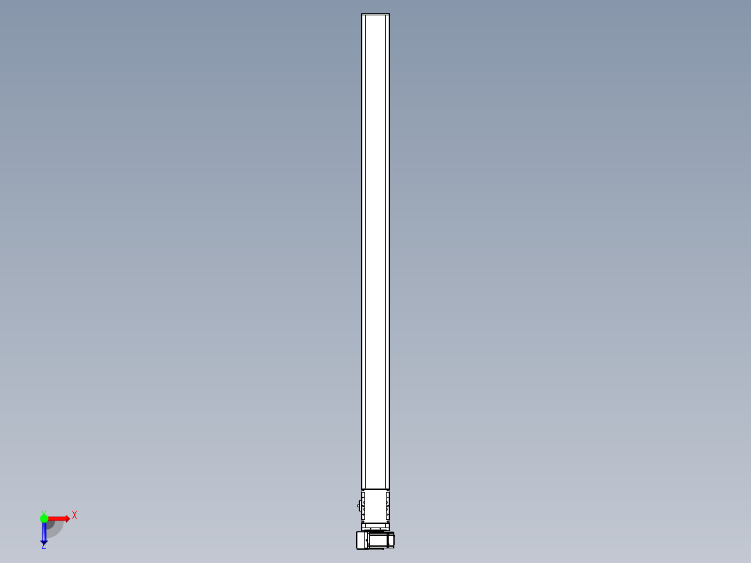 同步带全封闭直线模组TPA-HCB-105D-90-L1700-LU-Y-P20-N3俯视图