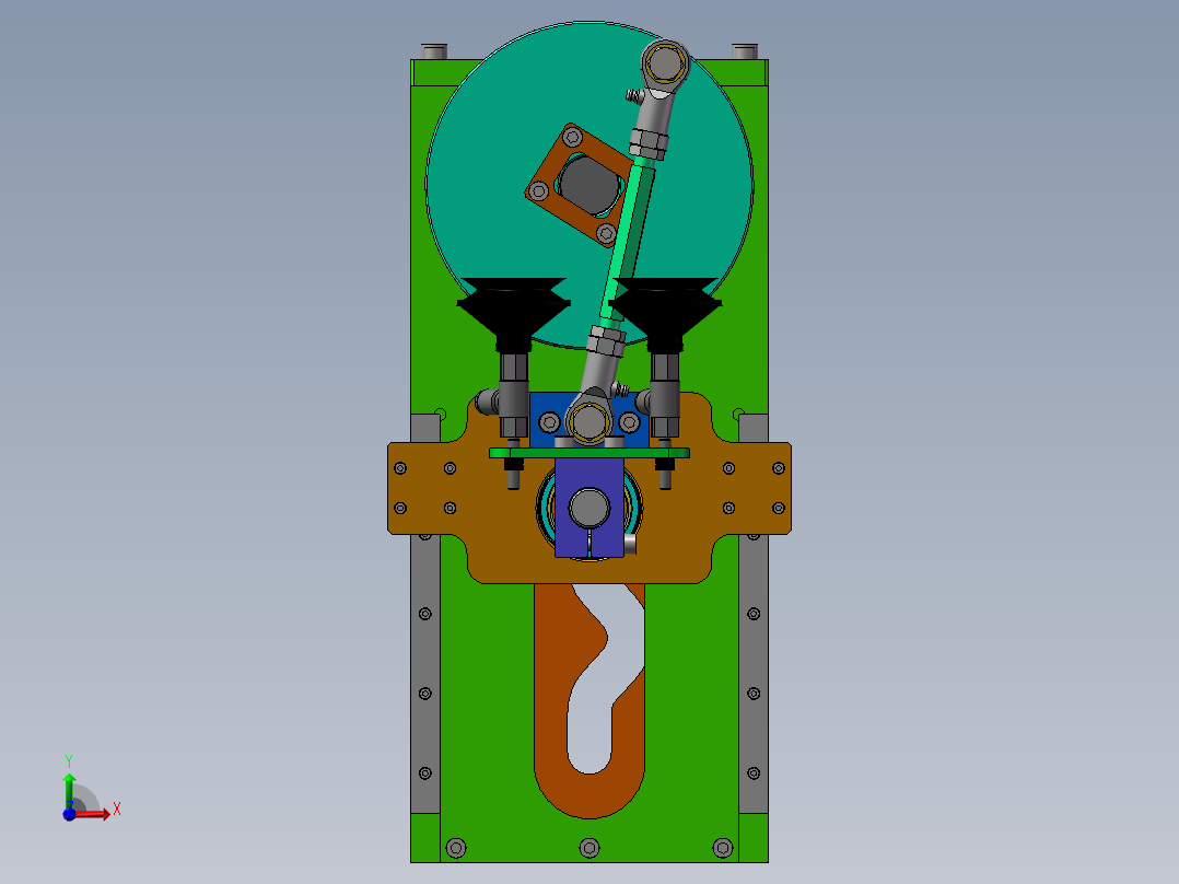 180度翻转机构前视图
