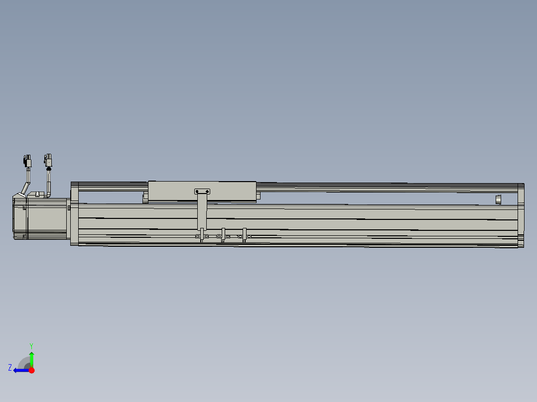 东锦丝杆传动-直线滑台模组DH210-C-L10-S450-BC-P750W-C3右视图