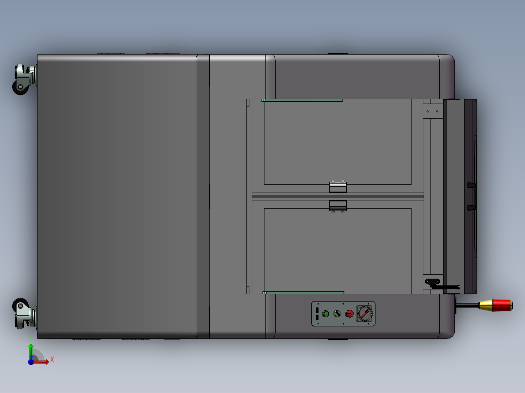 机架组件B前视图