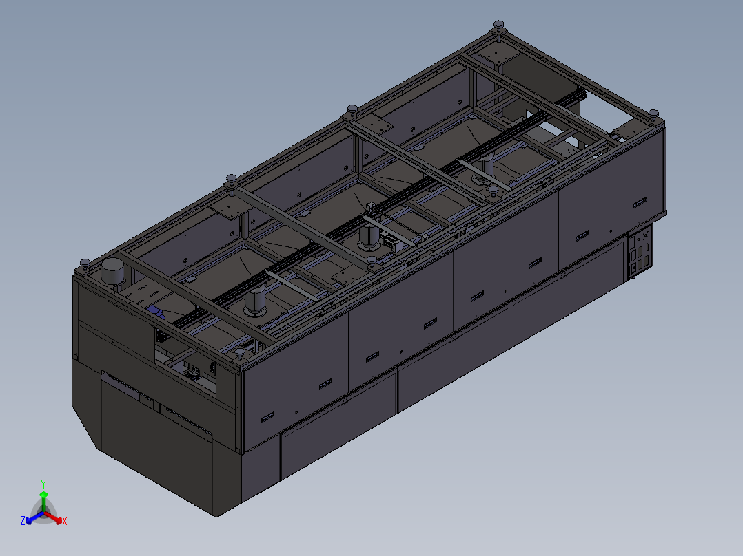在线式隧道炉正等轴测图