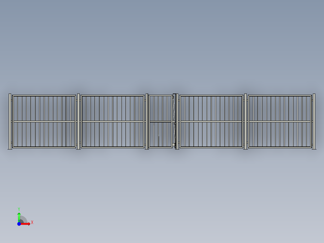 自闭重力闸门前视图
