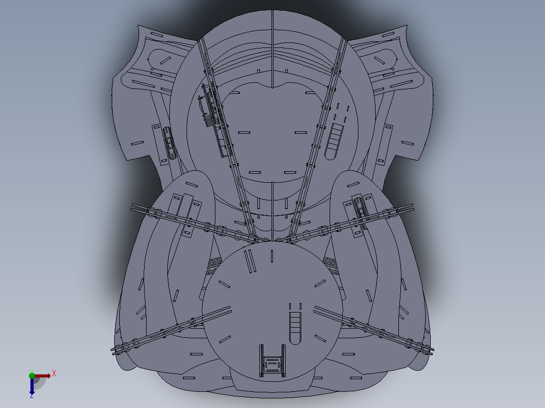 激光下料拼图CAD-SOLIDWORKS 2009-STEP _ IGES俯视图