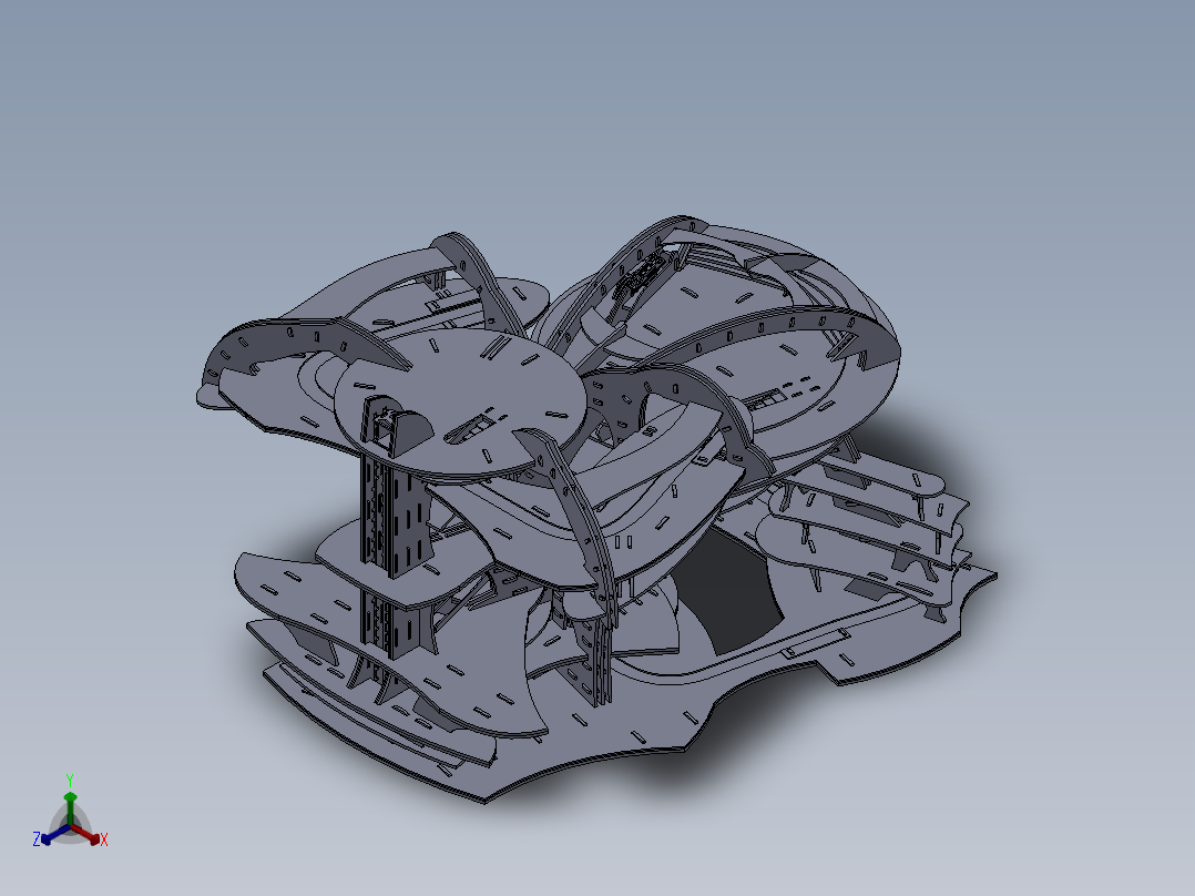 激光下料拼图CAD-SOLIDWORKS 2009-STEP _ IGES正等轴测图