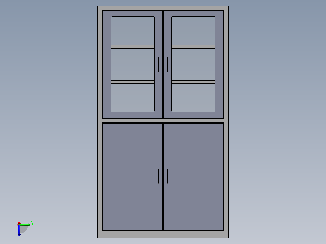 实验柜总装前视图