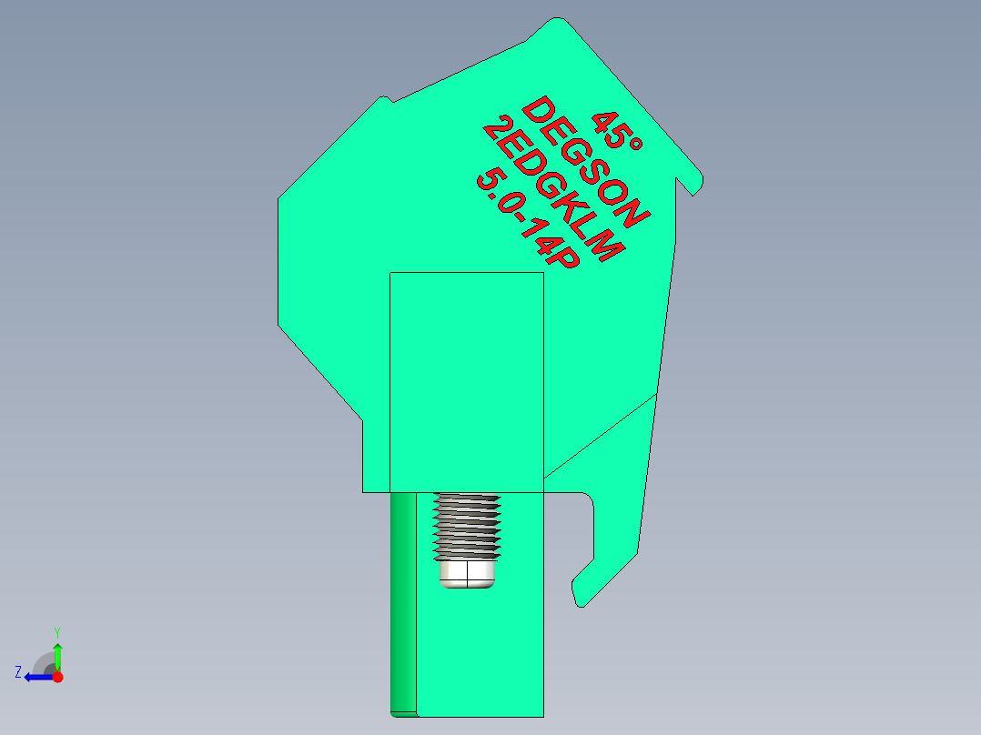 DEGSON 2EDG（M） 系列 5.0mm 螺丝锁紧可插拔接线端子组-2EDGKLM-5.0-14P-14-00AH右视图