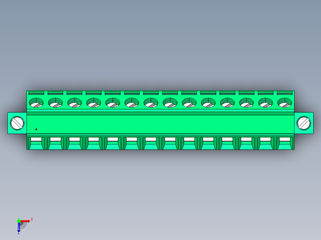 DEGSON 2EDG（M） 系列 5.0mm 螺丝锁紧可插拔接线端子组-2EDGKLM-5.0-14P-14-00AH俯视图