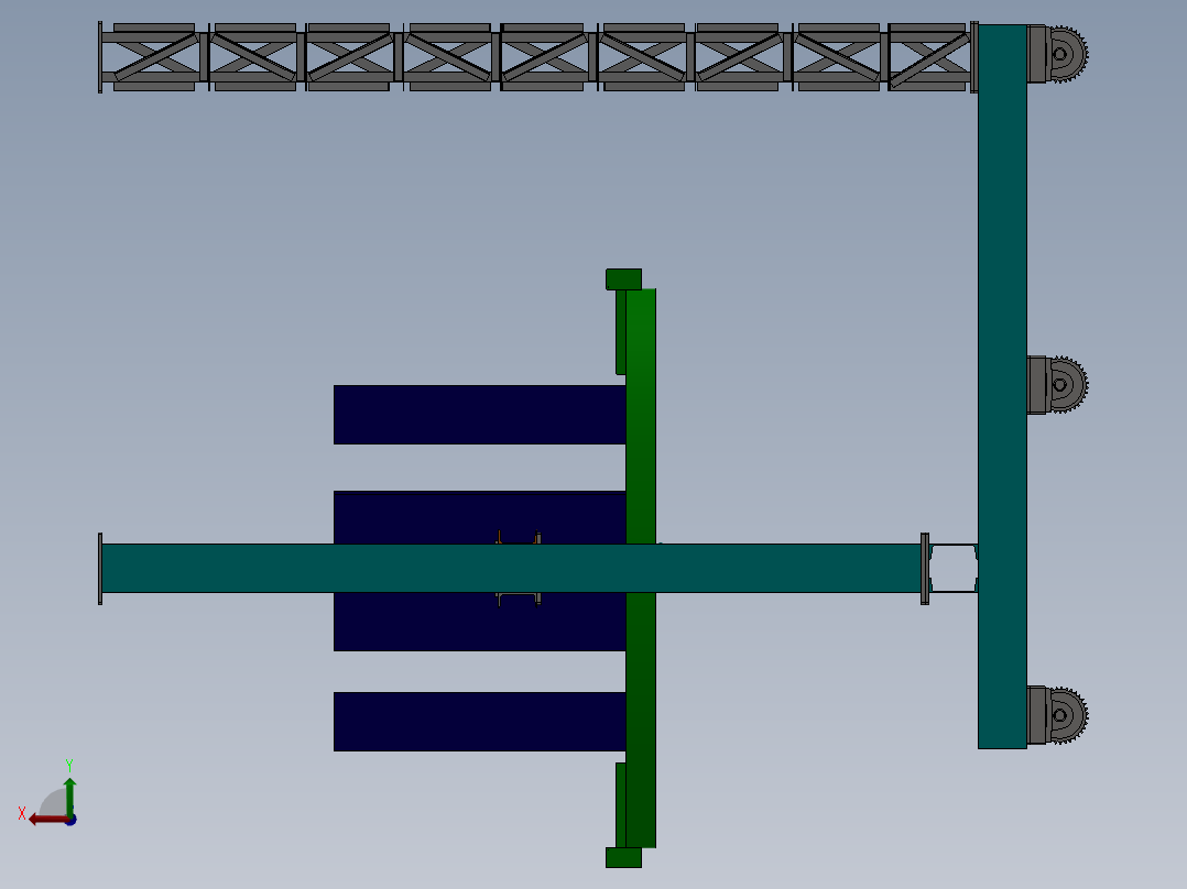 一种容器烘干设备后视图