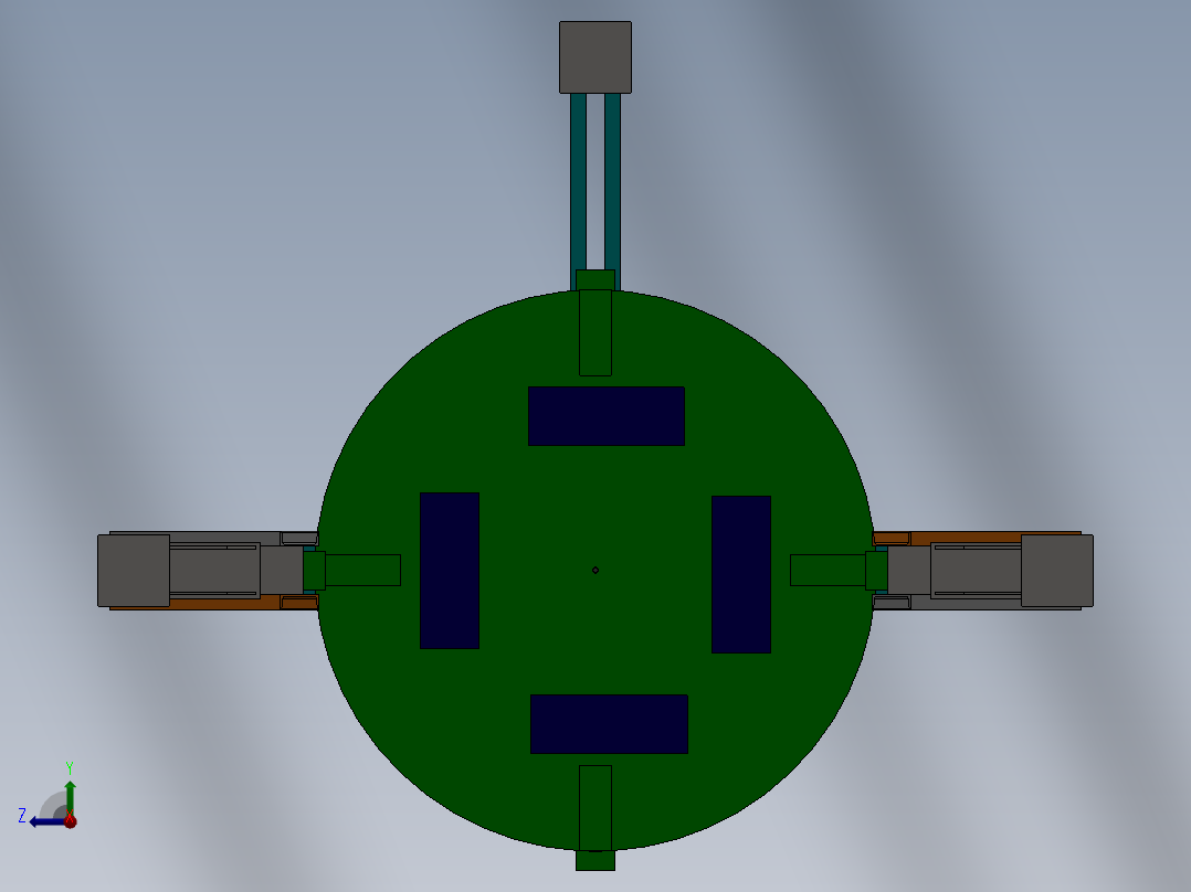 一种容器烘干设备右视图