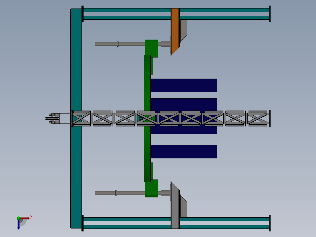 一种容器烘干设备俯视图