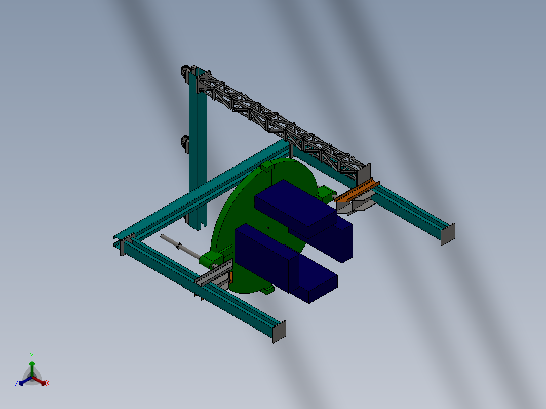 一种容器烘干设备正等轴测图