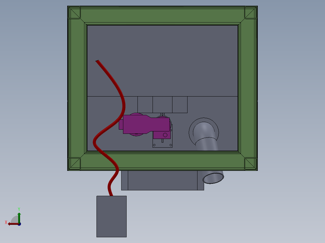 五轴钻床后视图