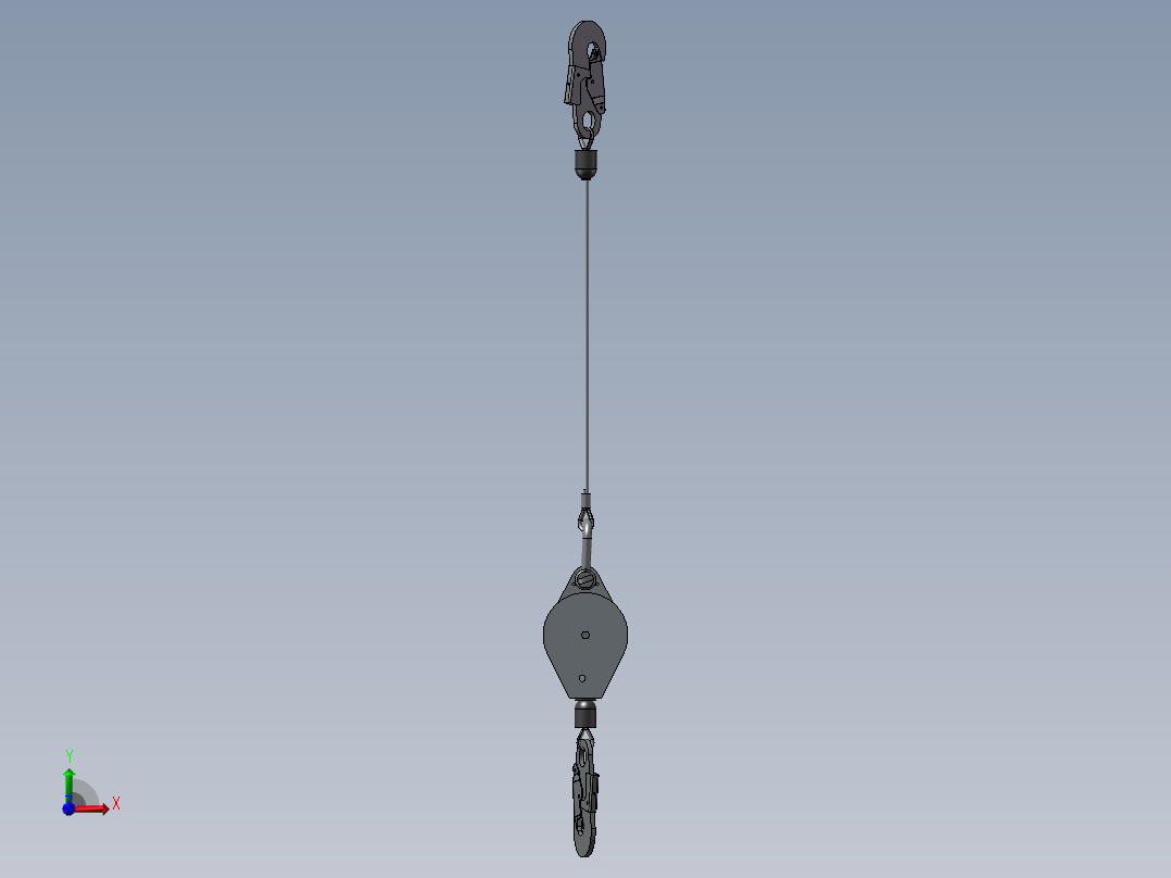 防坠器模型SW前视图