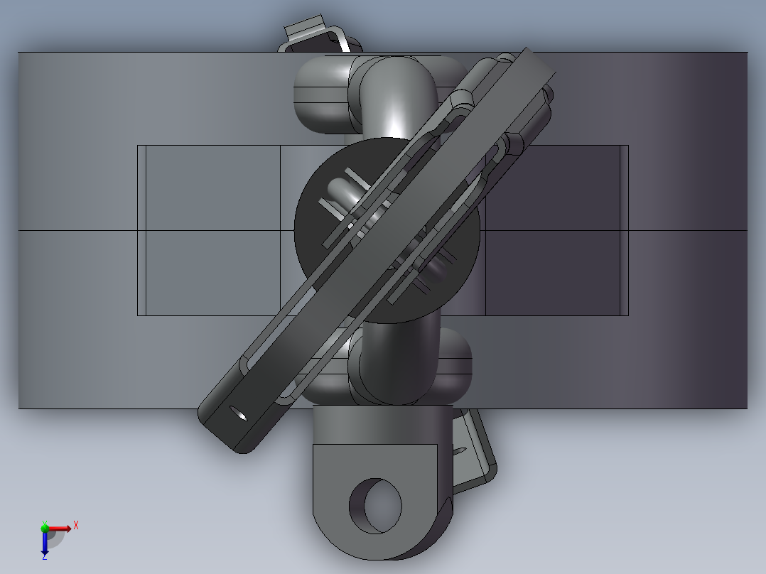 防坠器模型SW俯视图