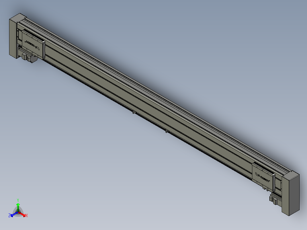 威洛博双电机滑台-VC14D2-S750-BLR-P40-C6正等轴测图