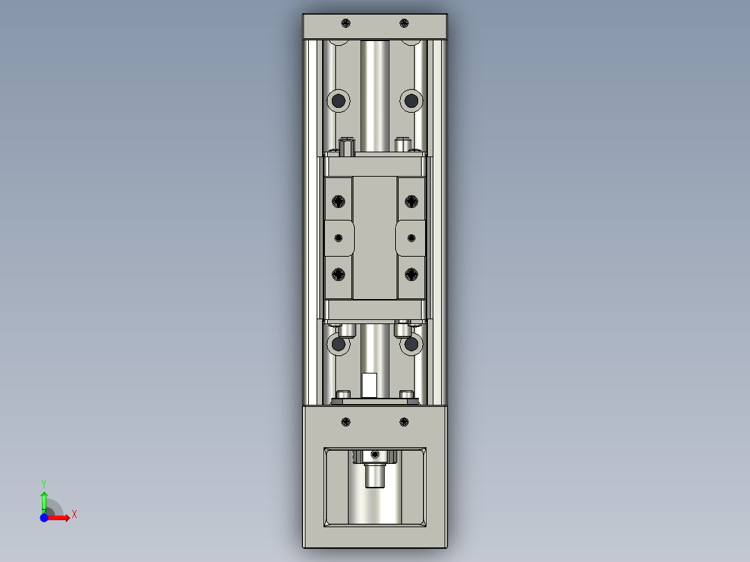 直线模组LHK60C-150A1-F0设计图纸前视图
