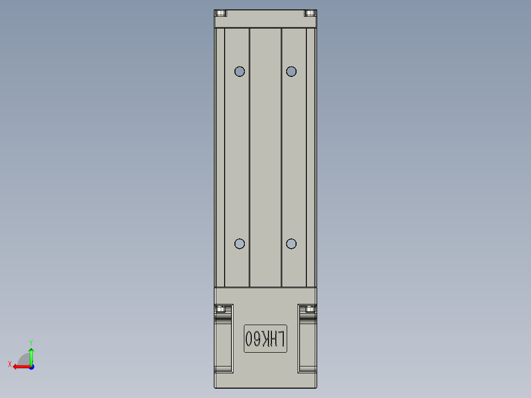 直线模组LHK60C-150A1-F0设计图纸后视图