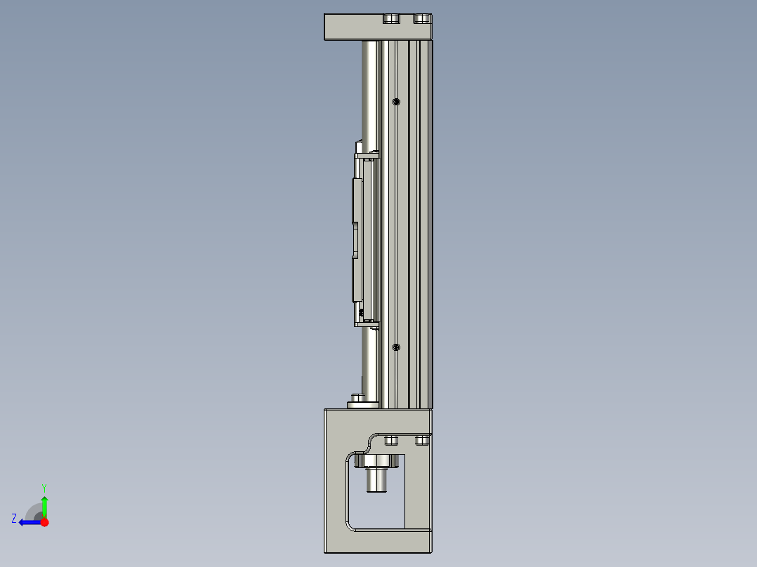 直线模组LHK60C-150A1-F0设计图纸右视图