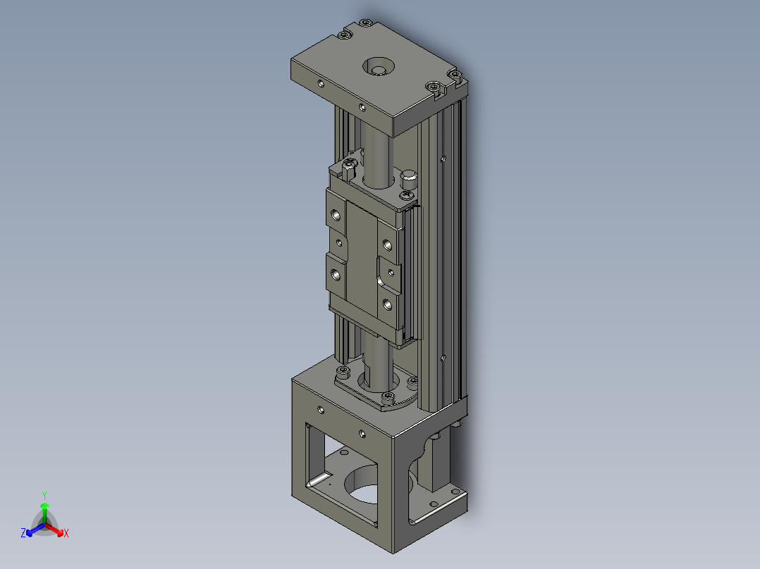 直线模组LHK60C-150A1-F0设计图纸正等轴测图