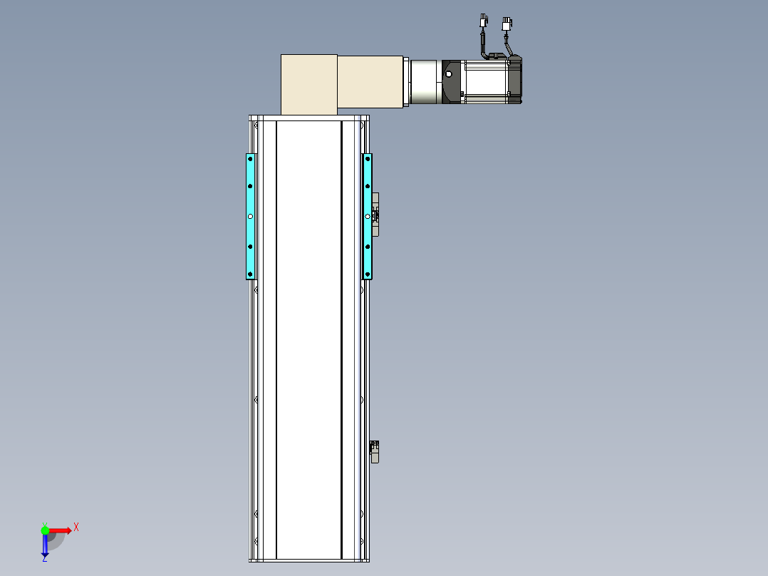 同步带滑台-半封闭B22-L100-C-S400-R-P75-D3-N5俯视图