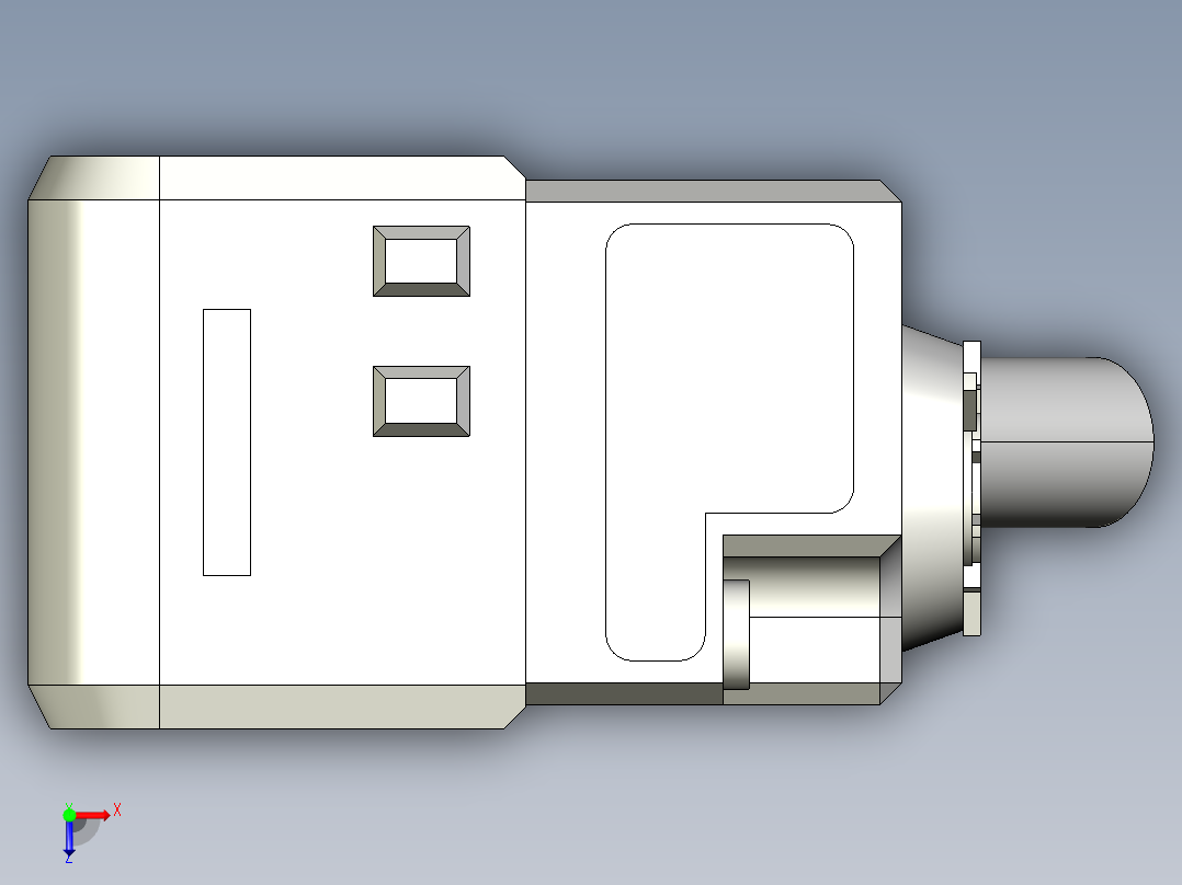 基恩士PZ-G41_42_kc图纸模型俯视图