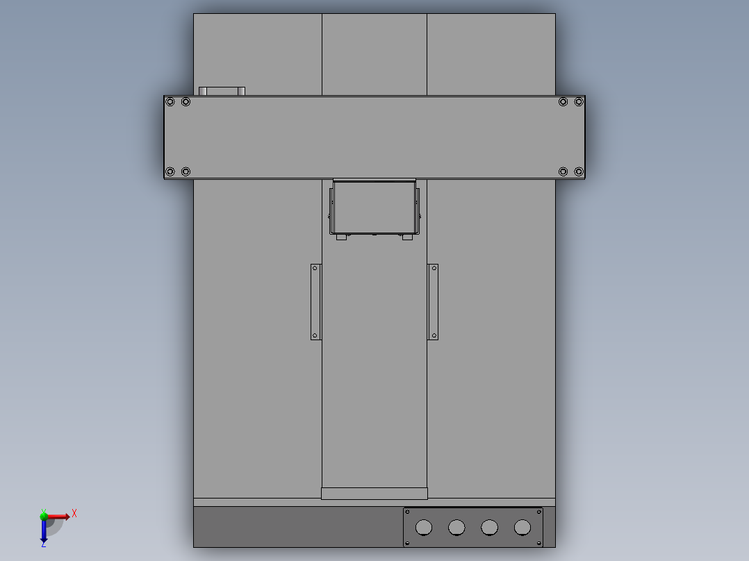 三轴平台俯视图