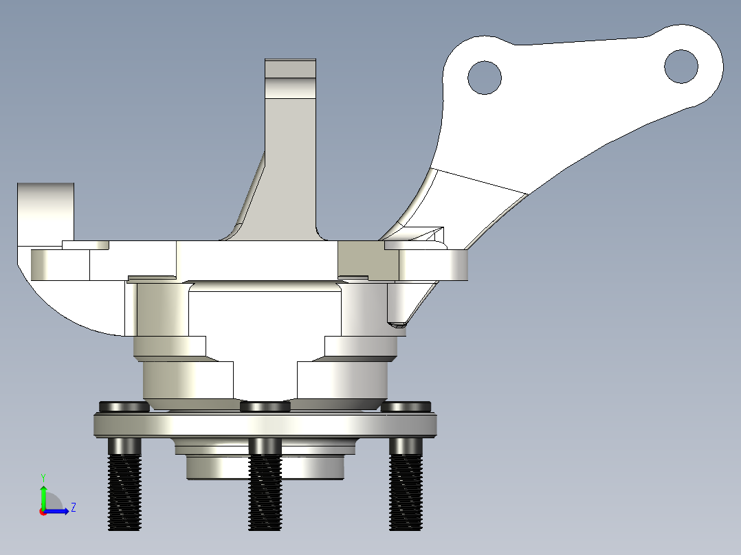 设计了三菱兰瑟柯尔特20013d型汽车前制动系统包括4x100轮轴左视图